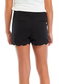 Girls 7-16 Scallop Twill Shorts
