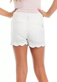 Girls 7-16 Scallop Twill Shorts