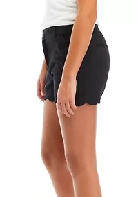 Girls 7-16 Scallop Twill Shorts