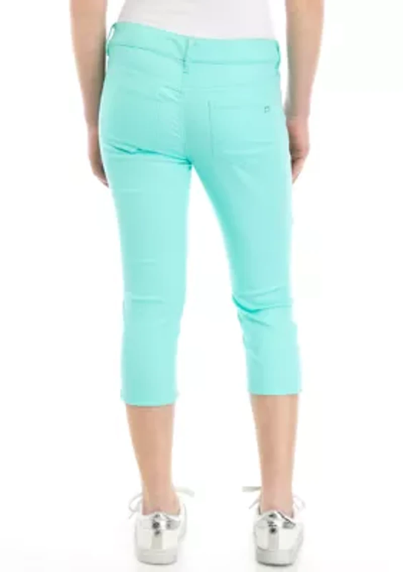 Girls 7-16 Solid Stretch Capri Pants