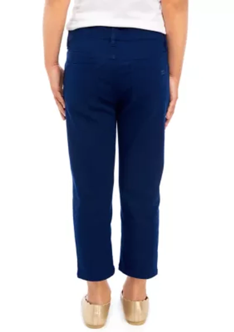 Girls 7-16 Solid Stretch Capri Pants