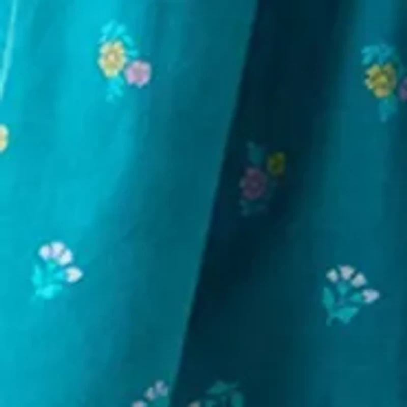 Girls 7-16 Long Sleeve Corduroy Printed Dress