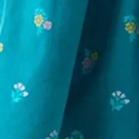 Girls 7-16 Long Sleeve Corduroy Printed Dress