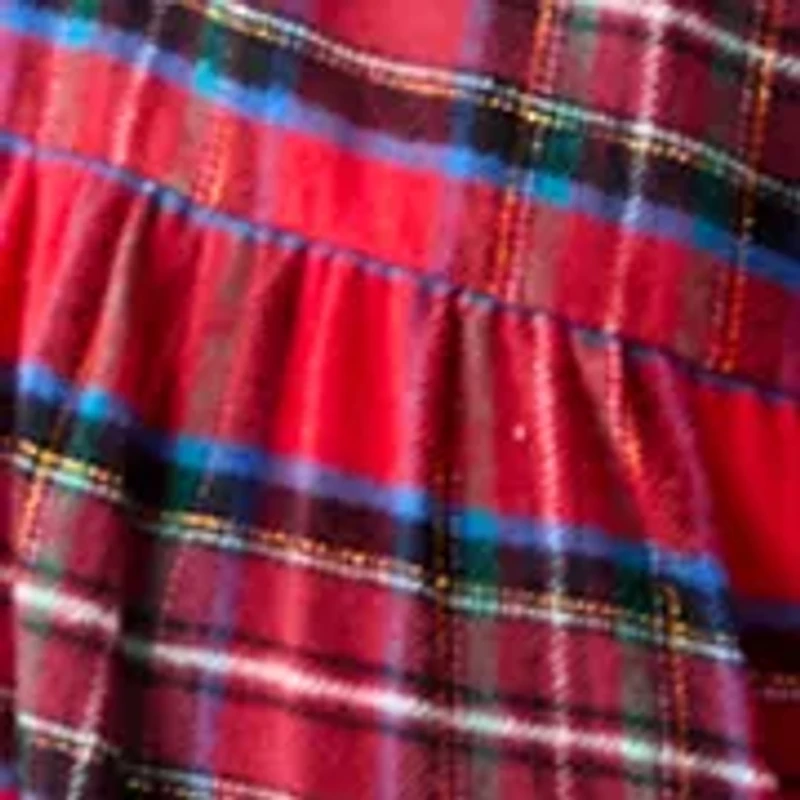 Girls 7-16 Plaid Tiered Dress