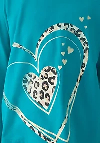Girls 7-16 Long Sleeve Cheetah Graphic T-Shirt