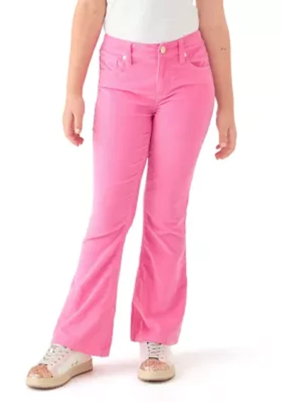Girls 7-16 Stretch Corduroy 5 Pocket Flare Jeans