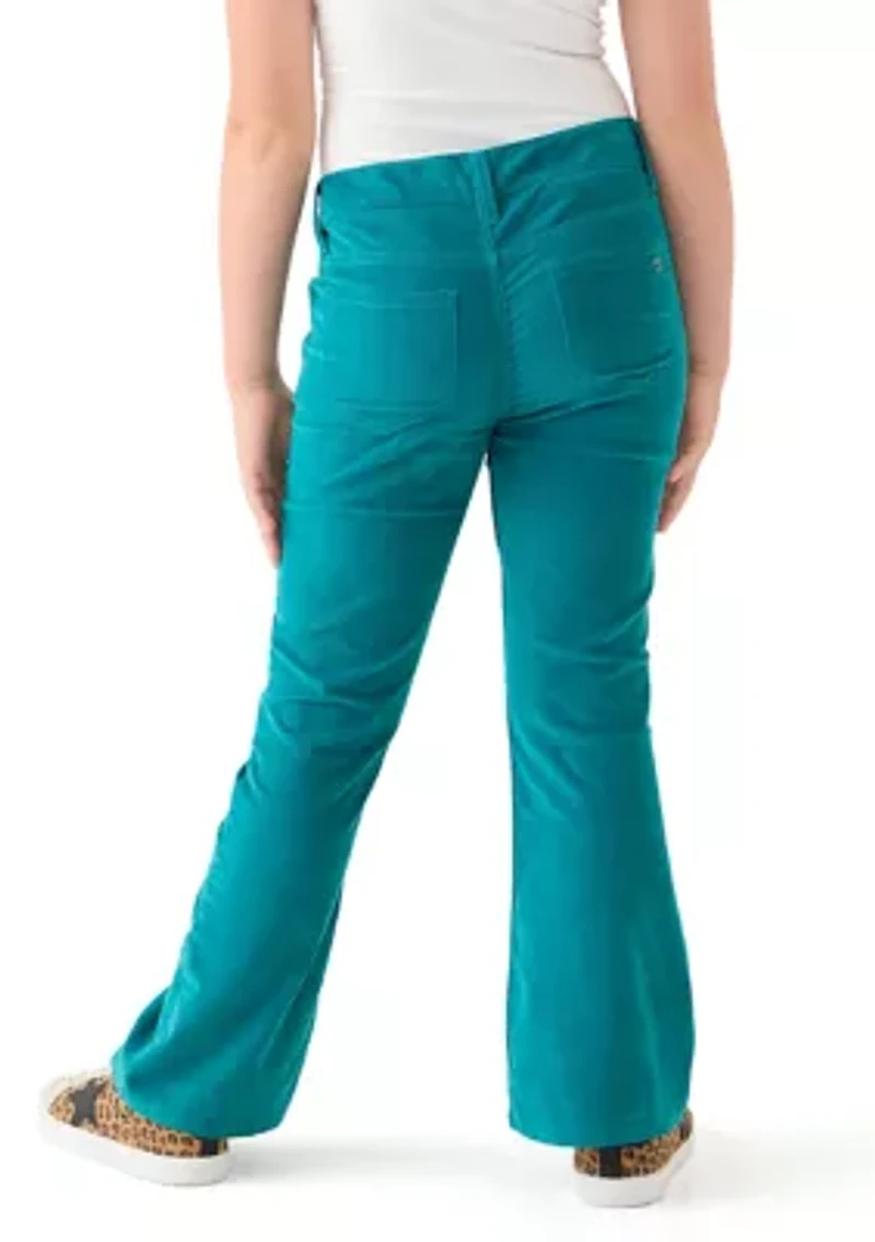 Girls 7-16 Stretch Corduroy 5 Pocket Flare Jeans