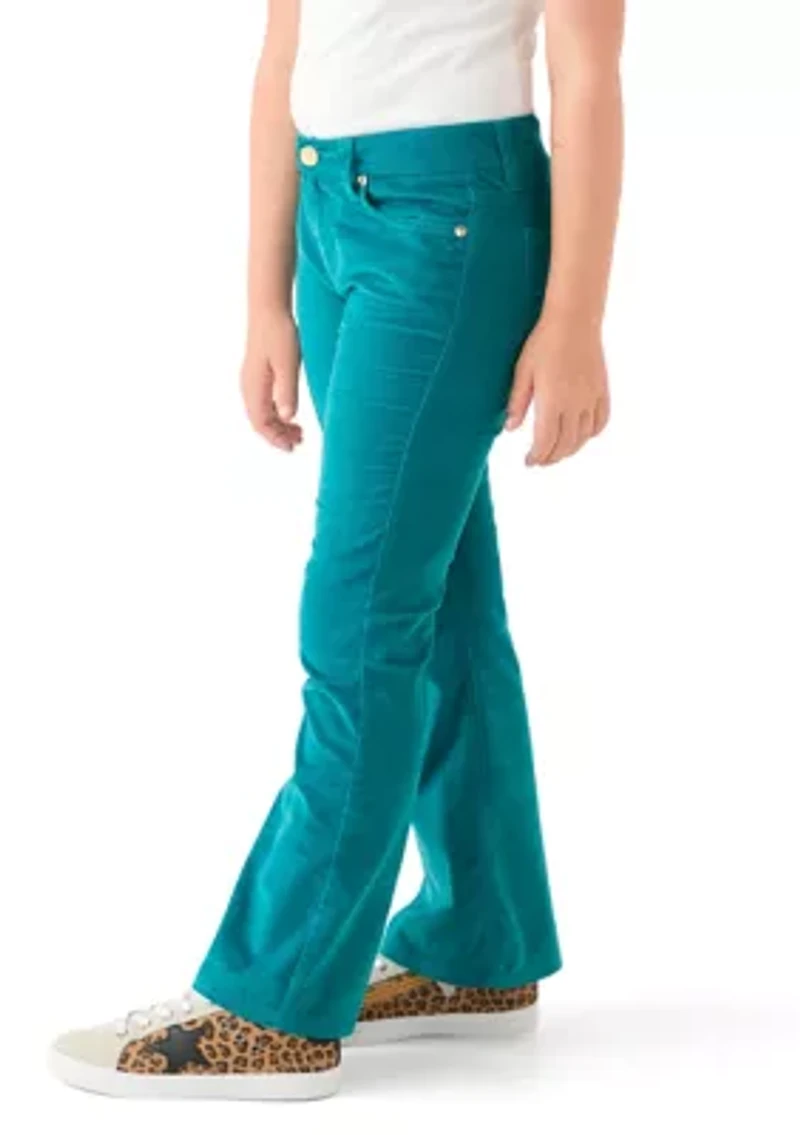 Girls 7-16 Stretch Corduroy 5 Pocket Flare Jeans
