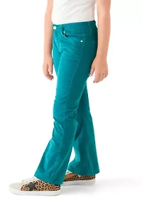 Girls 7-16 Stretch Corduroy 5 Pocket Flare Jeans