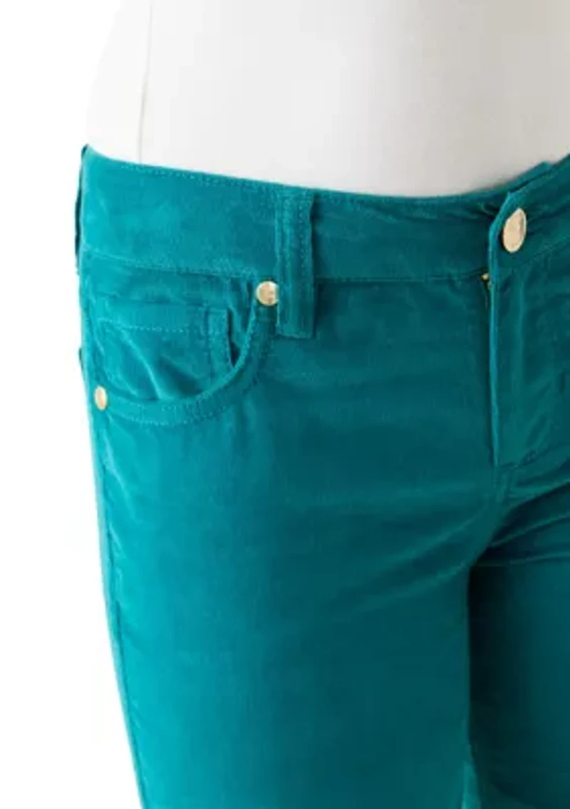 Girls 7-16 Stretch Corduroy 5 Pocket Flare Jeans