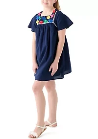 Girls 7-16 Embellished Swing Dress