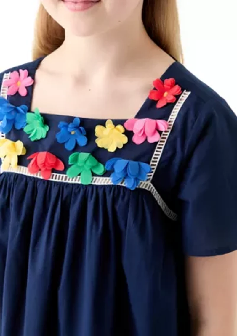 Girls 7-16 Embellished Swing Dress