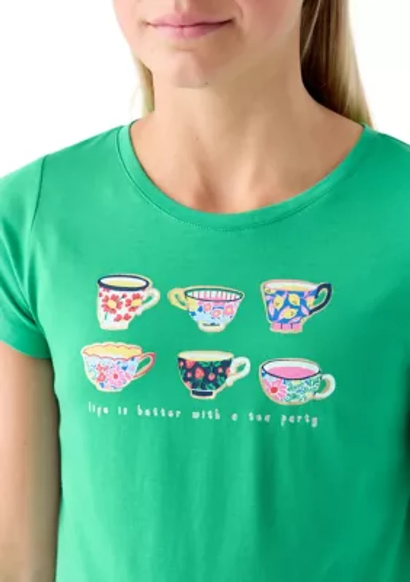 Girls 7-16 Short Sleeve Graphic Essential T-Shirt