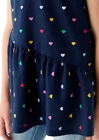 Girls 7-16 Asymmetrical Printed Tunic