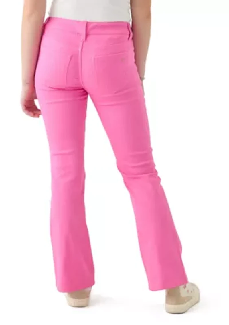 Girls 7-16 Stretch Twill Flare Jeans