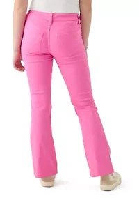 Girls 7-16 Stretch Twill Flare Jeans