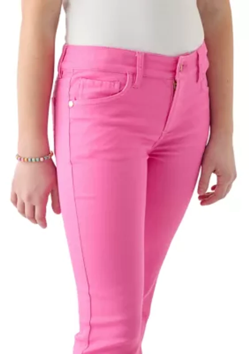 Girls 7-16 Stretch Twill Flare Jeans