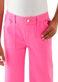 Girls 7-16 Utility Wide Leg Twill Pants