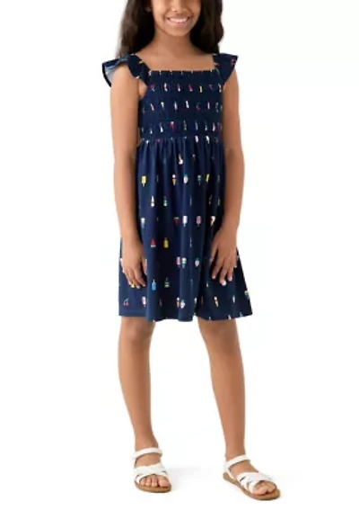 Girls 7-16 Smocked Knit Dress