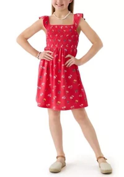 Girls 7-16 Smocked Knit Dress