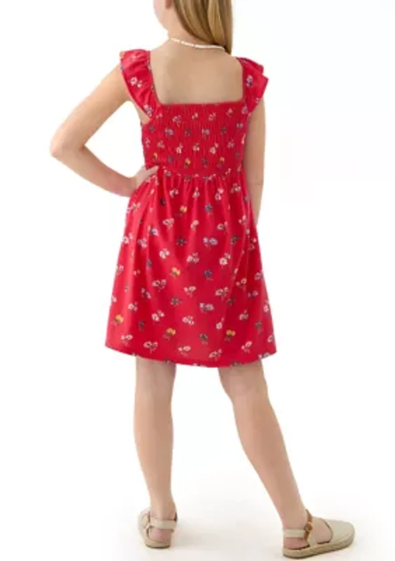 Girls 7-16 Smocked Knit Dress