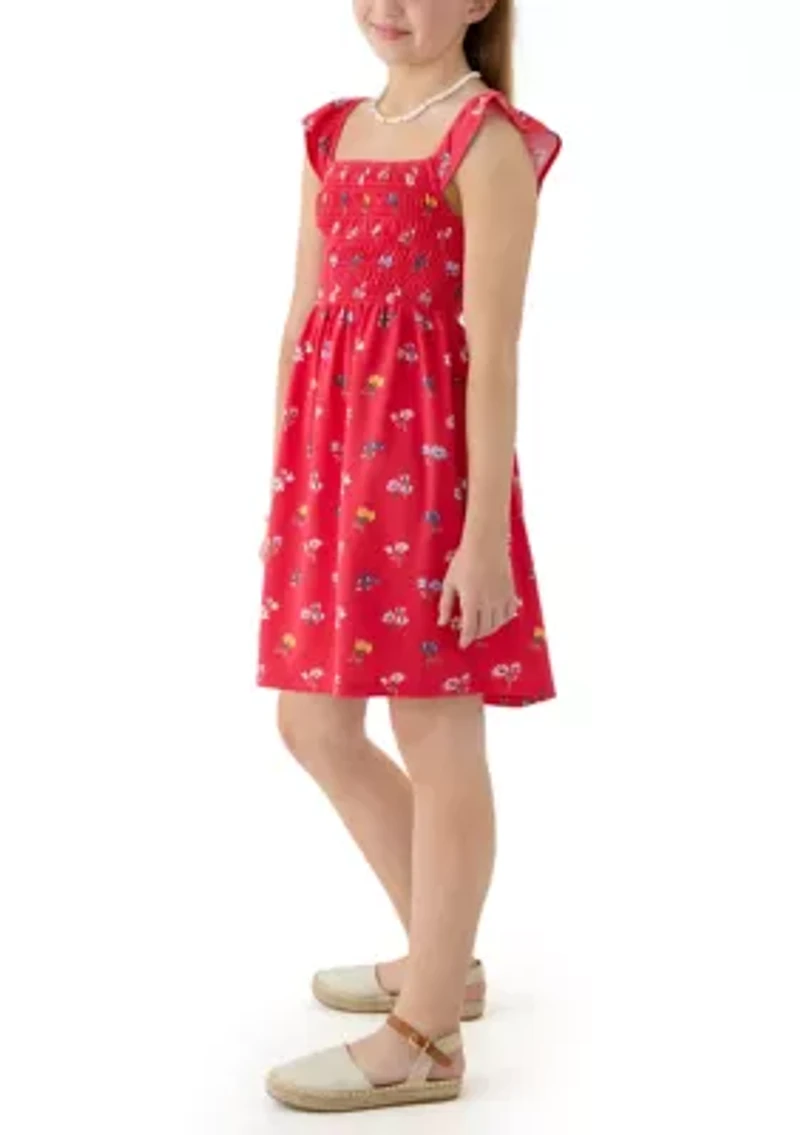 Girls 7-16 Smocked Knit Dress
