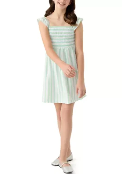 Girls 7-16 Smocked Knit Dress