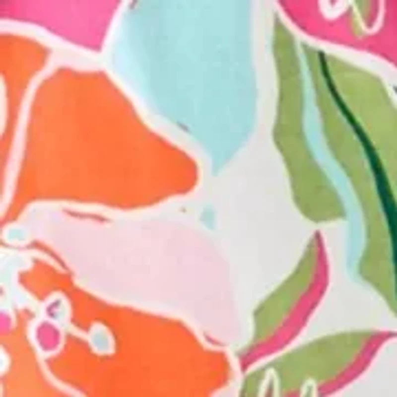 Girls 7-16 Printed Flutter Sleeve Dress