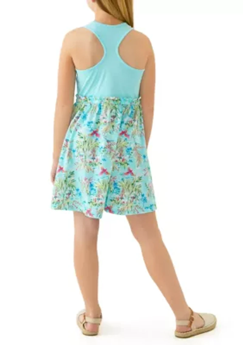 Girls 7-16 Printed Jersey Knit Tank Dress