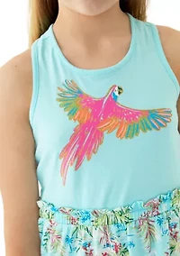 Girls 7-16 Printed Jersey Knit Tank Dress