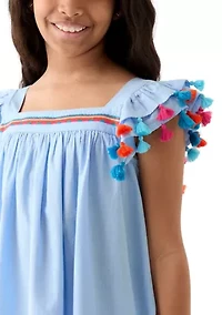 Girls 7-16 Tassel Swing Dress