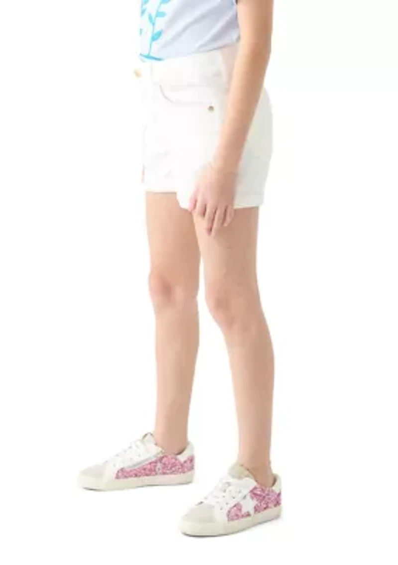 Girls 7-16 5-Pocket Roll Cuff Shorts