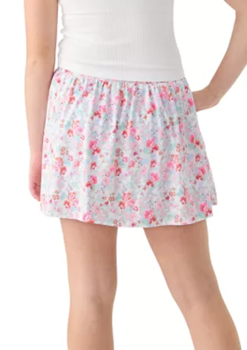 Girls 7-16 Printed Knit Skort
