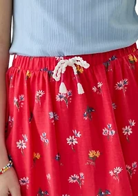 Girls 7-16 Printed Knit Skort