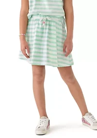 Girls 7-16 Stripe Knit Skort