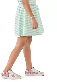 Girls 7-16 Stripe Knit Skort