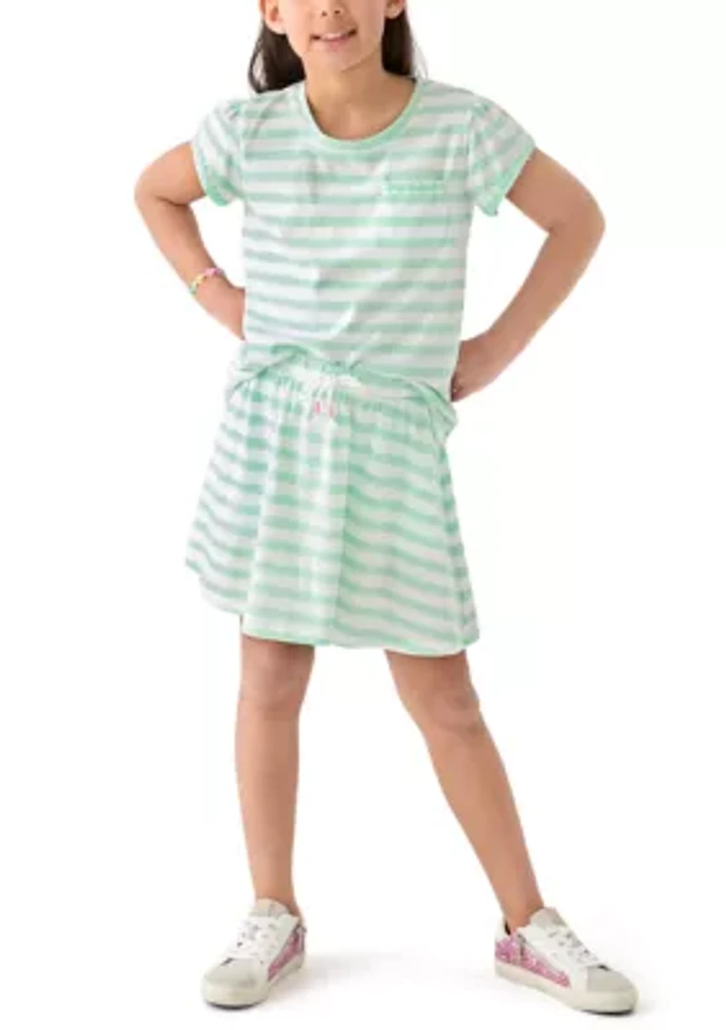 Girls 7-16 Stripe Knit Skort