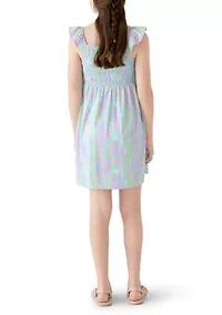 Girls 7-16 Smocked Knit Dress