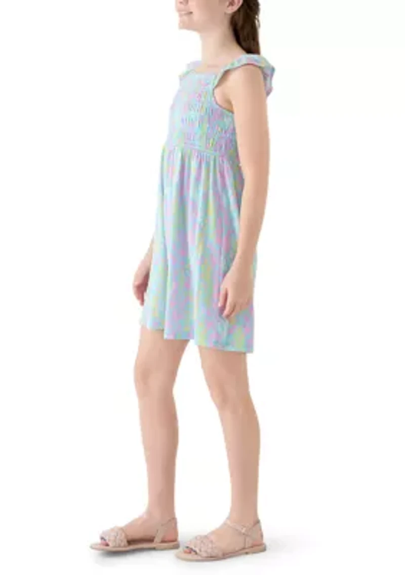 Girls 7-16 Smocked Knit Dress