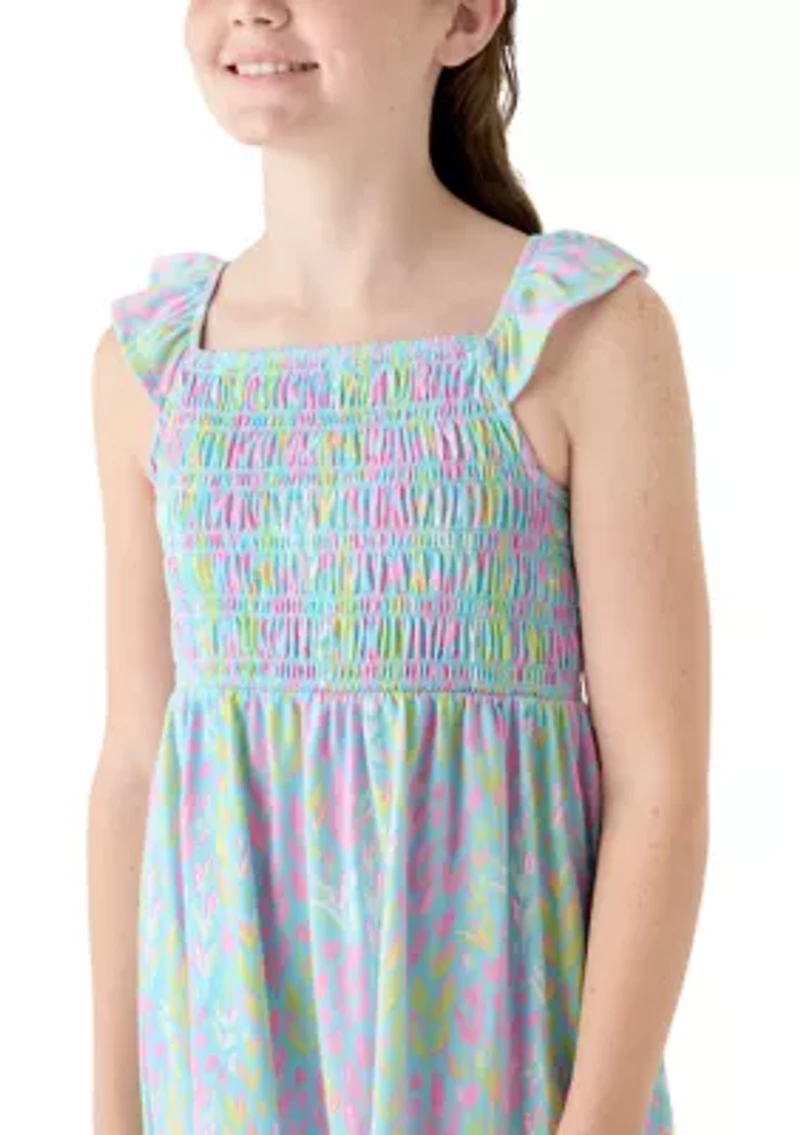 Girls 7-16 Smocked Knit Dress