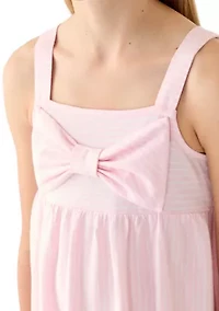 Girls 7-16 Bow Jersey Dress