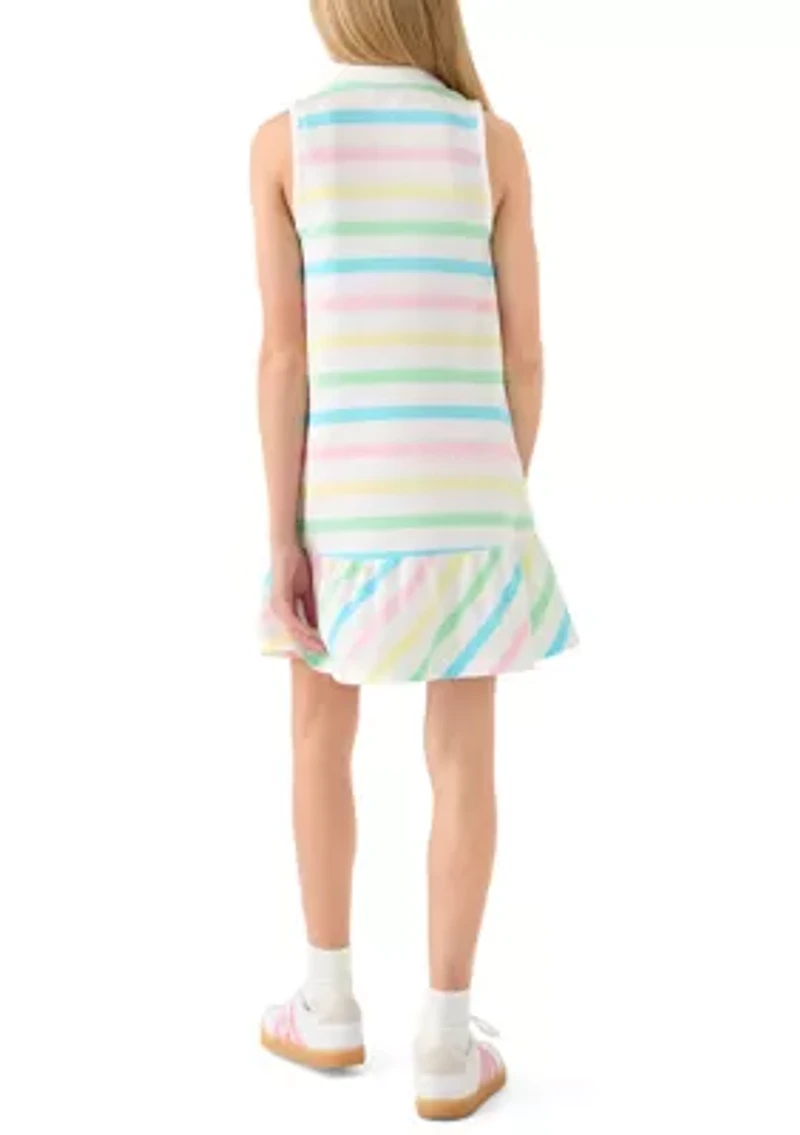 Girls 7-16 Sleeveless Knit Polo Dress