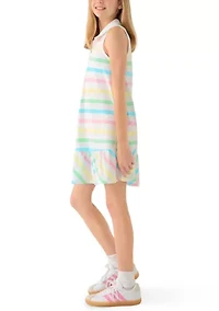 Girls 7-16 Sleeveless Knit Polo Dress