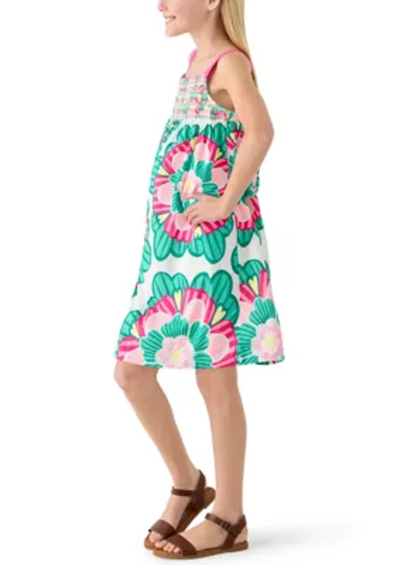 Girls 7-16 Smocked Swing Dress