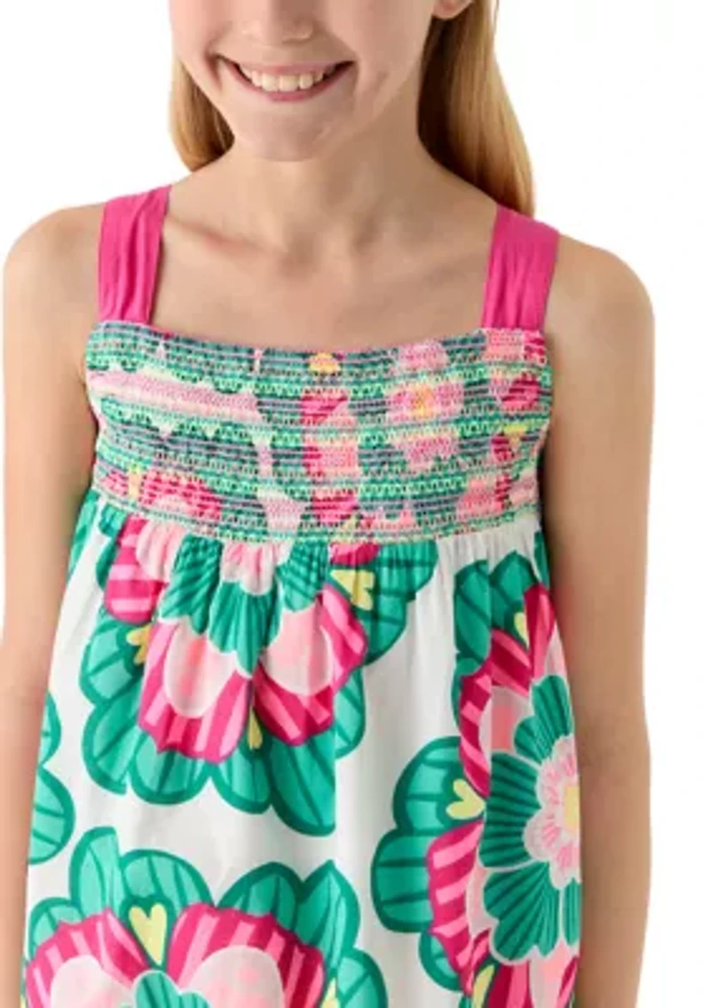 Girls 7-16 Smocked Swing Dress