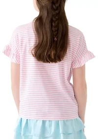Girls 7-16 Short Sleeve Ruffle Essential T-Shirt