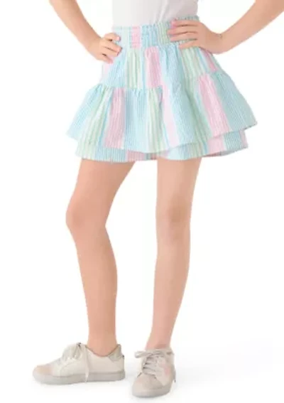 Girls 7-16 Woven Ruffle Skort