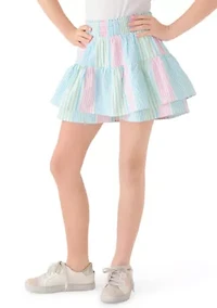 Girls 7-16 Woven Ruffle Skort