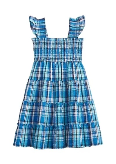 Girls 4-6x Smocked Tiered Dress