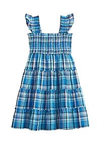 Girls 4-6x Smocked Tiered Dress